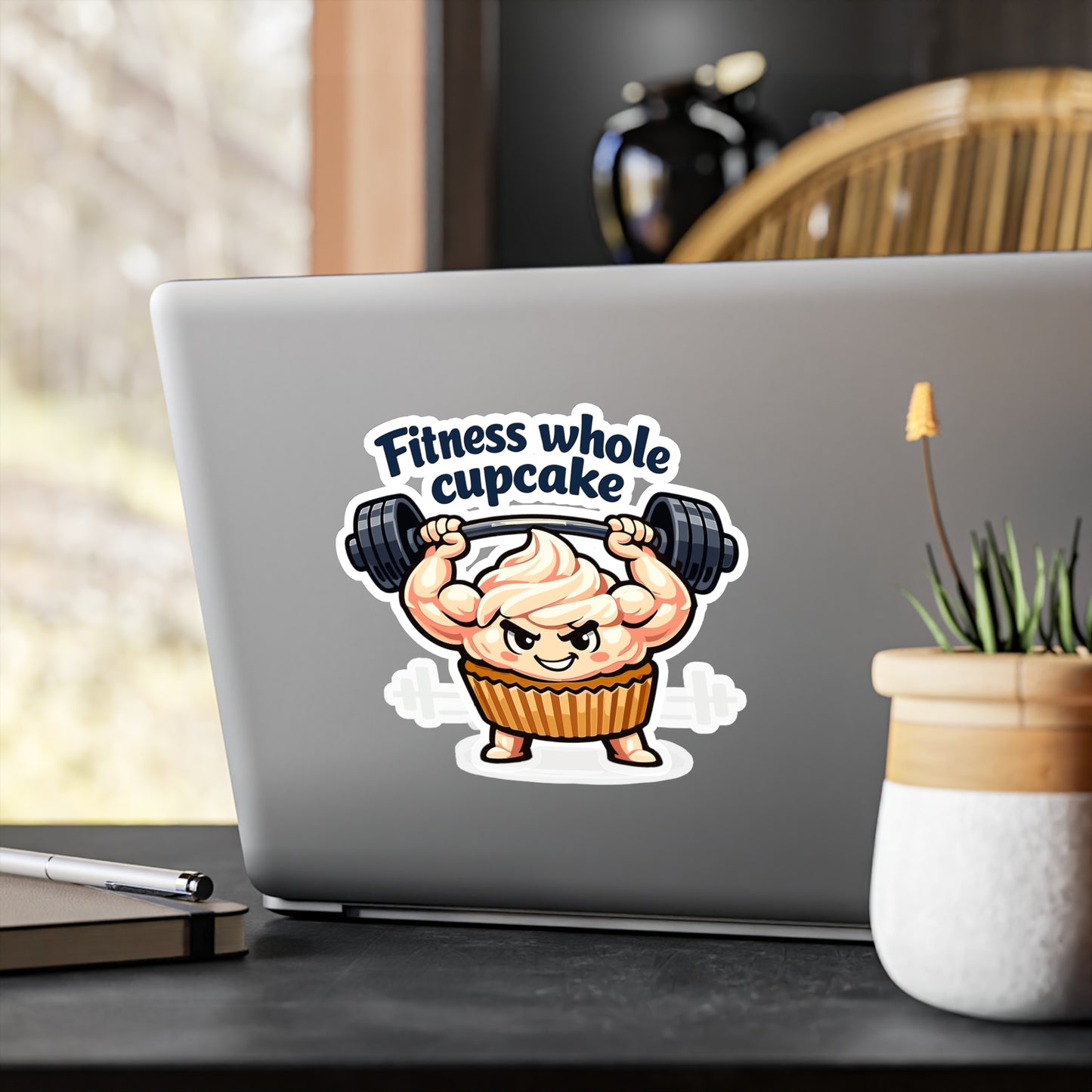 Baking Sticker Funny Fitness Whole Cupcake Design Waterproof Vinyl Decals for Laptop Water Bottle Sourdough Soggy Baker Humor