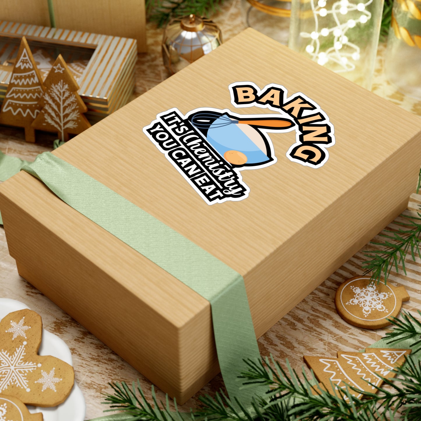 Baking It's Chemistry You Can Eat - Baking Sticker for Laptop Sticker. Water Bottle Sticker, Vinyl Cake-decorator Decal - Baking Gift