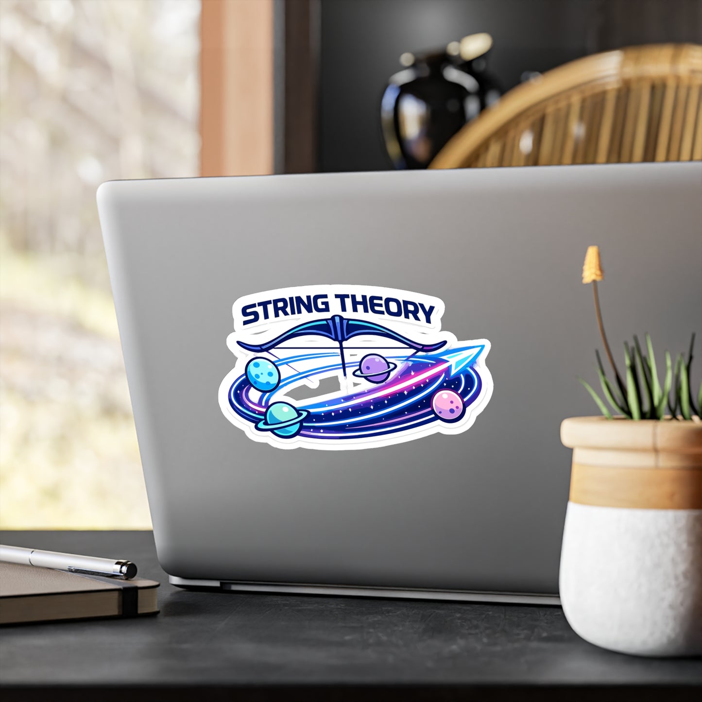 Archery Sticker String Theory – Waterproof Vinyl Decals for Laptop, Water Bottle | Archer Hunting Shooting Design