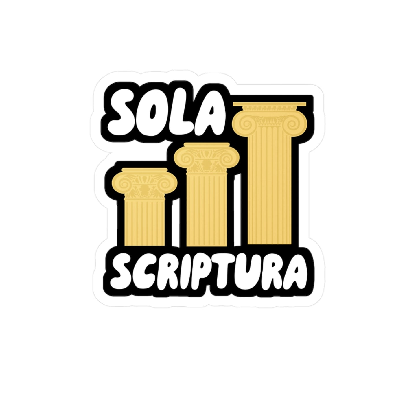 Sola Scriptura - Theology Sticker for Wall, Laptop, Window, Truck, Car Theology Gift Vinyl Christian Decal Sticker