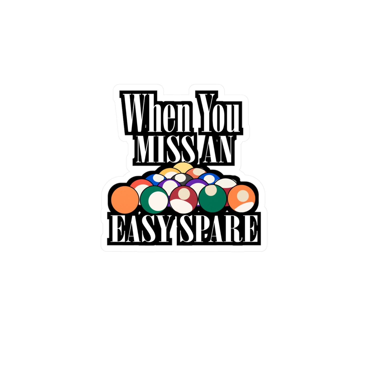 When You Miss An Easy Spare Bowling - Bowling Sticker for Laptop Sticker. Water Bottle Sticker, Vinyl Ten-pin Decal - Bowling Gift
