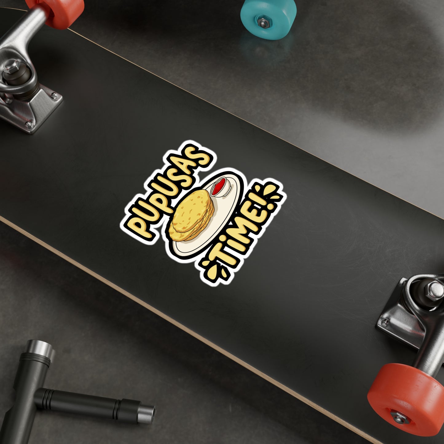 Pupusas - Puspusas Sticker for Car Window Laptop Sticker. Water Bottle Sticker, Vinyl El-salvador Decal, Griddle Sticker - Puspusas Gift