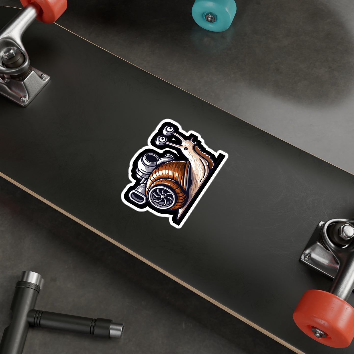 Car Turbocharger Snail - Funny Sticker for Car Window Laptop Sticker. Water Bottle Sticker, Vinyl Humor Decal, Quote Sticker - Funny Gift