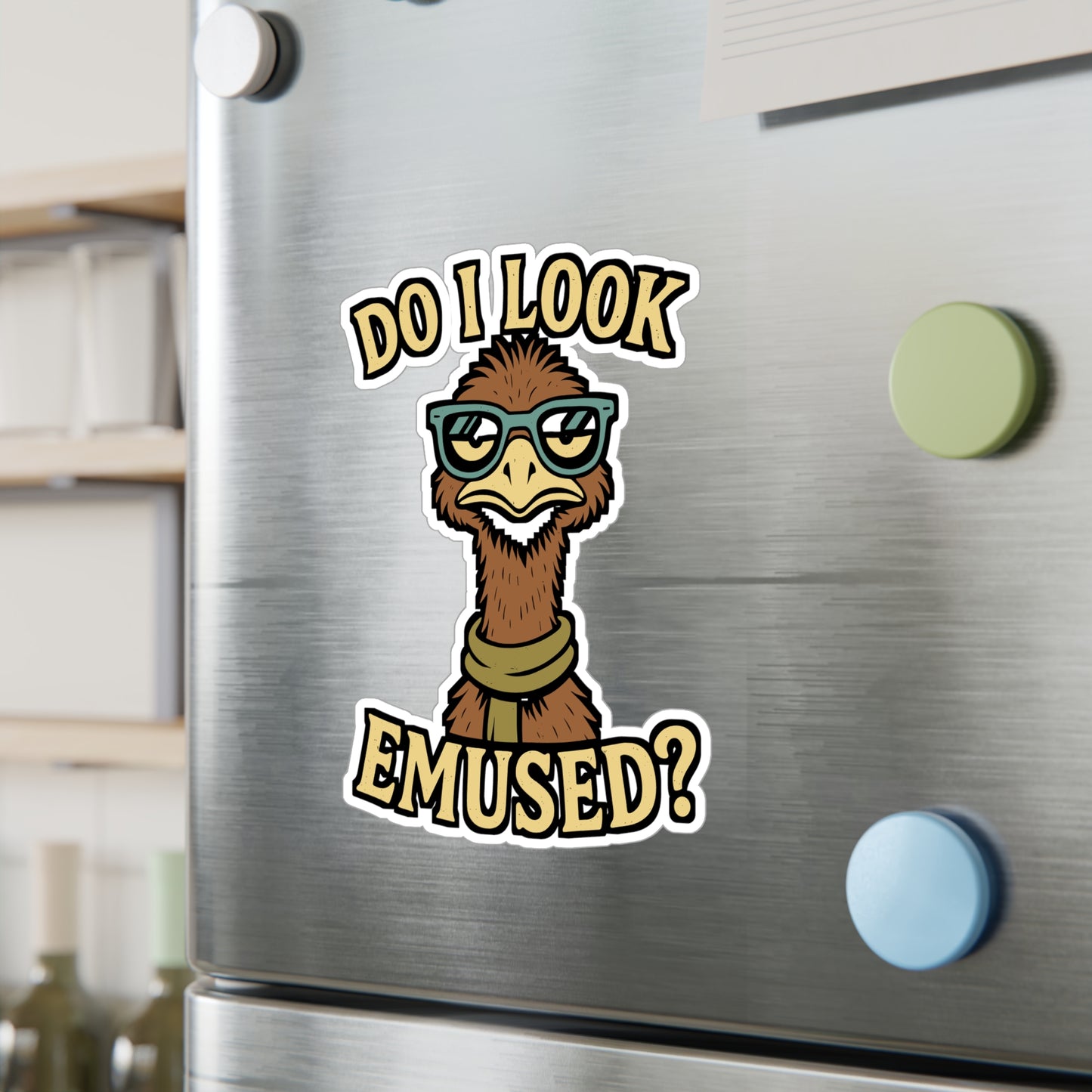 Do I Look Emused? – Funny Emu Sticker for Car, Laptop or Water Bottle | Aussie Vinyl Decal & Australian Animal Gift