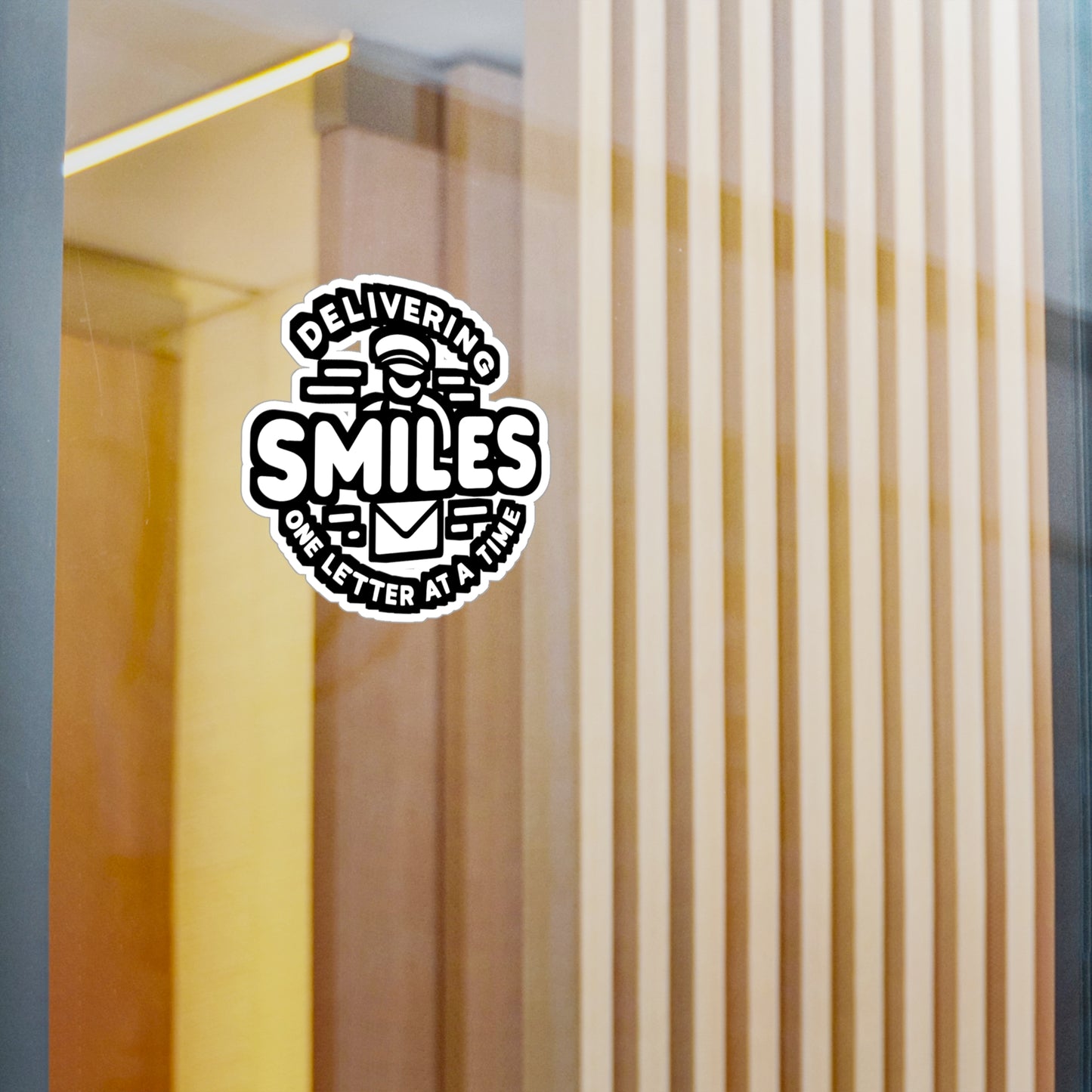 Delivering smiles, one letter at a time - Postal worker Sticker for Laptop Sticker. Water Bottle Sticker, Vinyl Funny postal worker Decal - Postal worker Gift