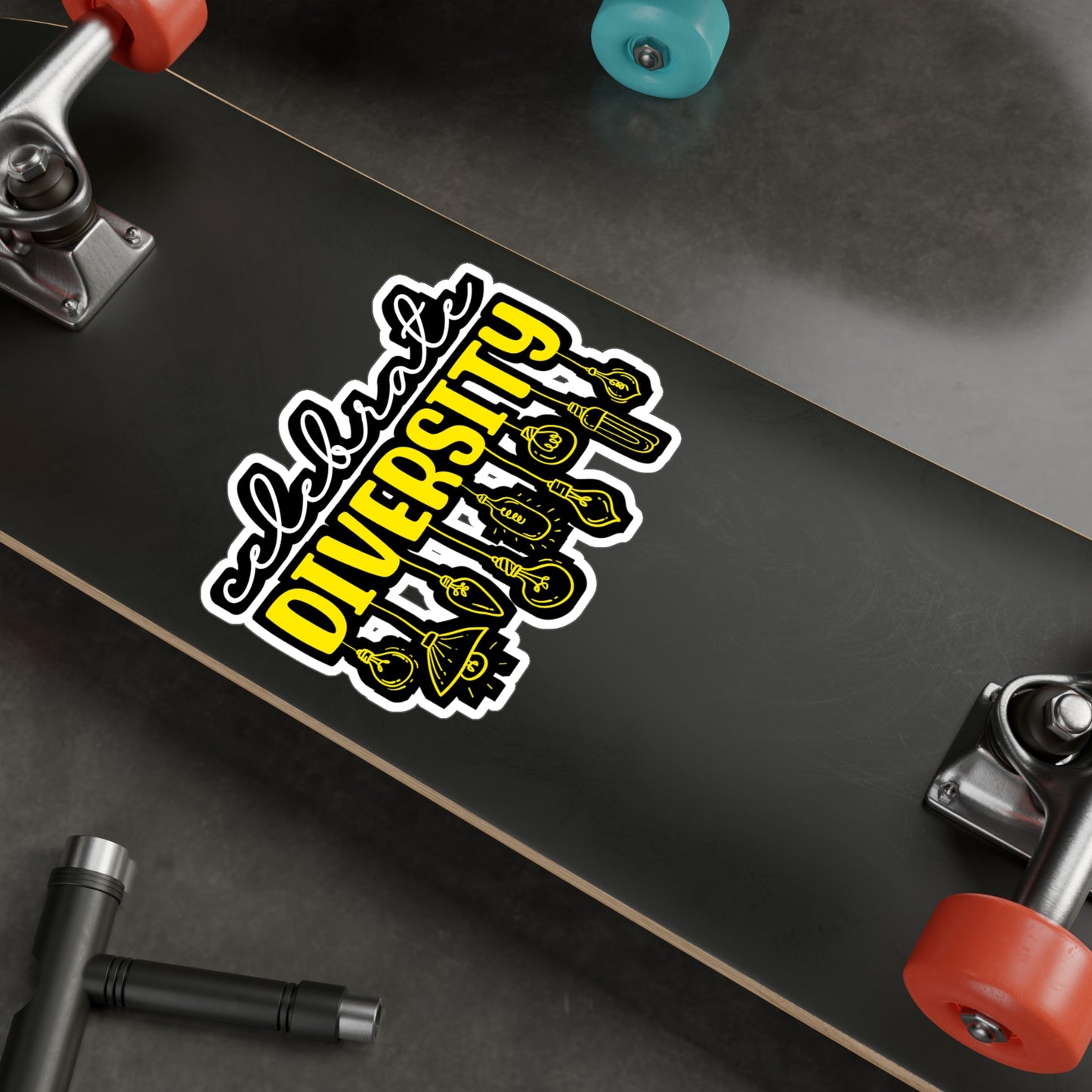 Celebrate Diversity - Electrician Sticker for Wall, Laptop, Window, Truck, Car Electrician Gift Vinyl Stripper Decal Sticker