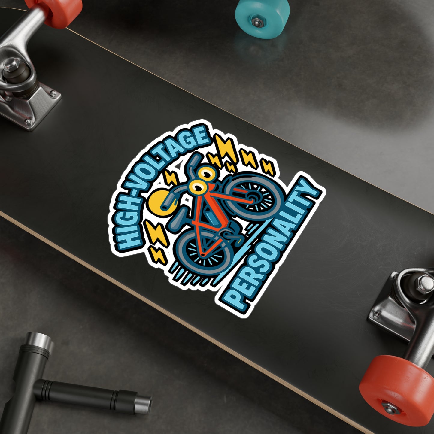 Pedelec Sticker – High Voltage Personality Decals for E Bike, Electric Bike, Laptop or Water Bottle, Waterproof Vinyl, Energy & Electricity Theme