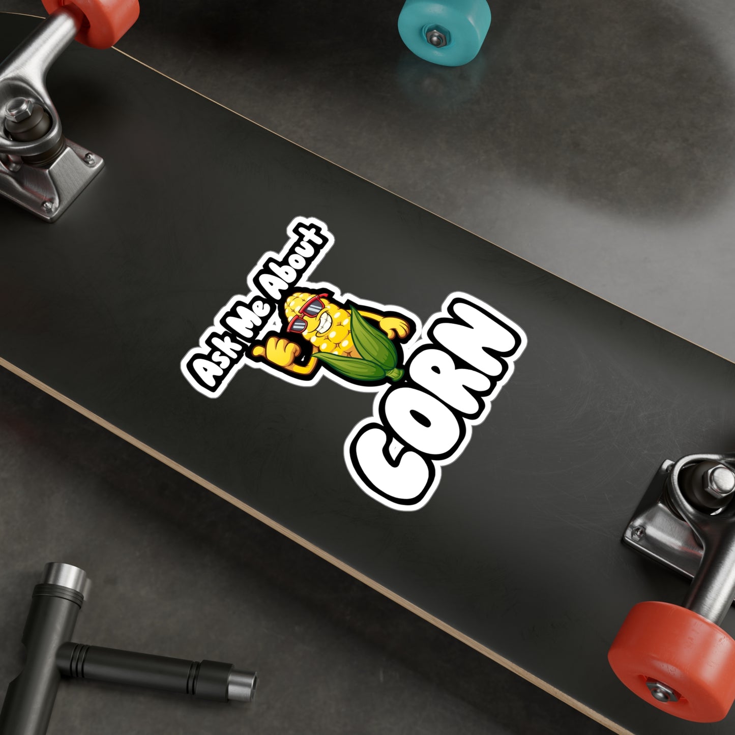 Ask Me About Corn - Farmer Sticker for Wall, Laptop, Window, Truck, Car Farmer Gift Vinyl Farm Decal Sticker