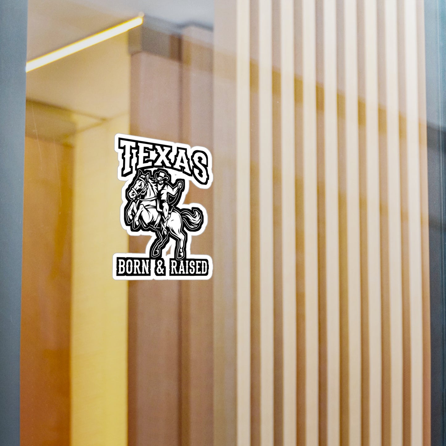 Texas Born & Raised - Cowboy Sticker for Car Window Laptop Sticker. Water Bottle Sticker, Vinyl Cowgirl Decal, Western Sticker - Cowboy Gift
