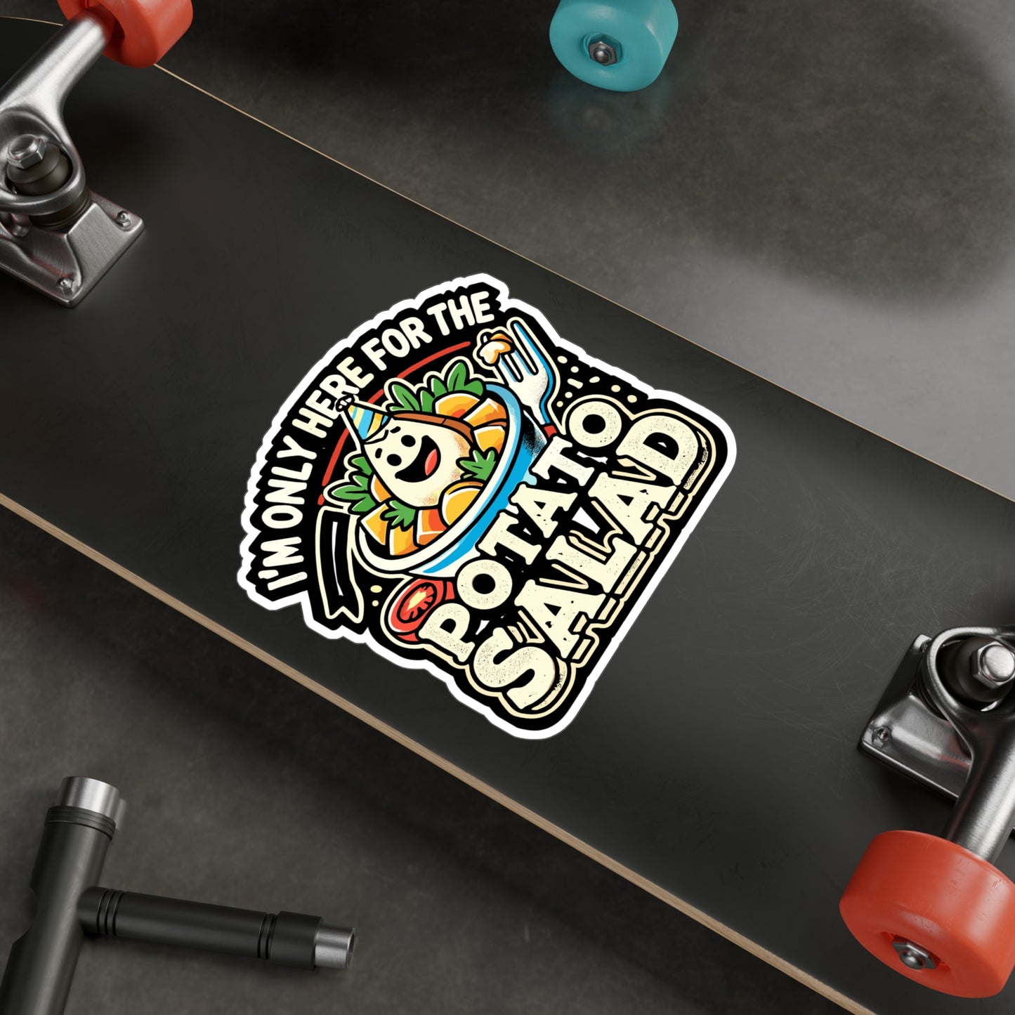 I'm Only Here For The Potato Salad - Potato Sticker for Laptop Sticker. Water Bottle Sticker, Vinyl Salad Decal - Potato Gift