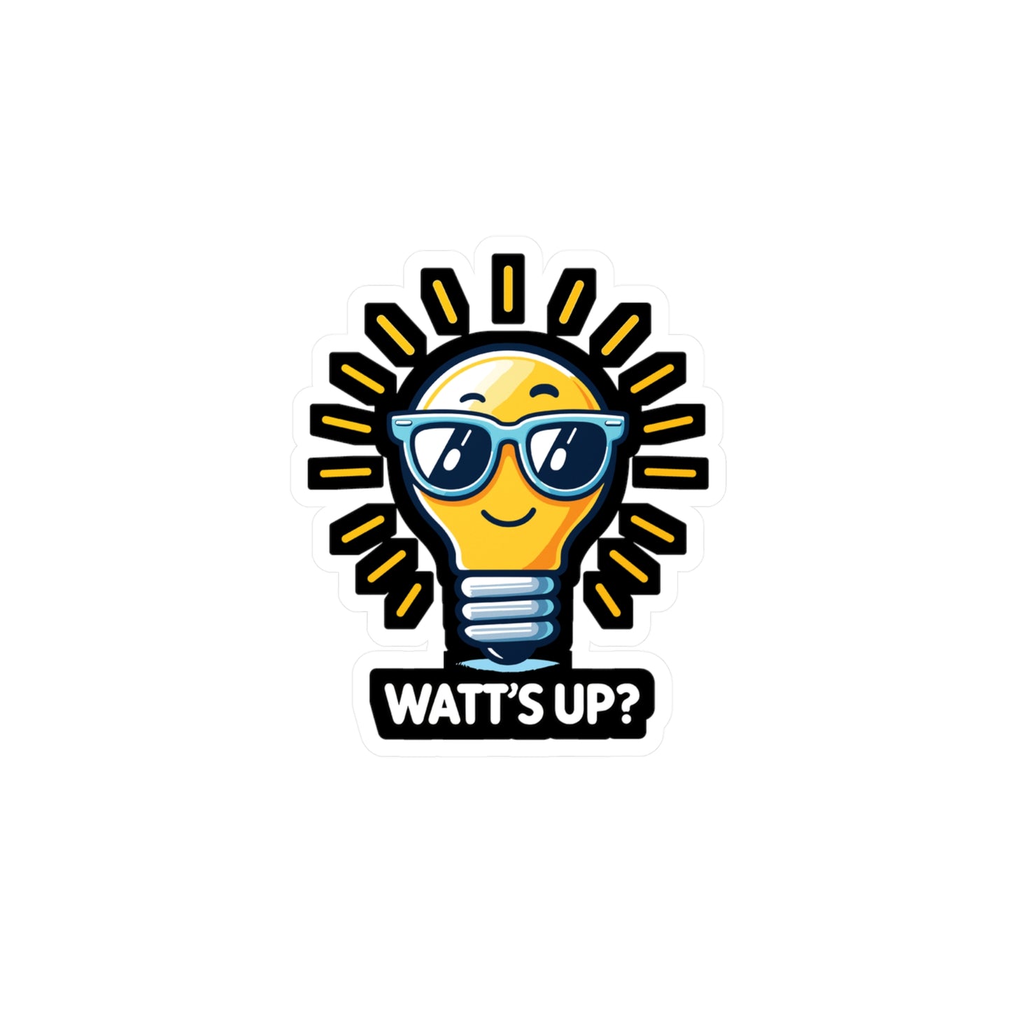 Watt's up - Electrician Sticker for Laptop Sticker. Water Bottle Sticker, Vinyl Stripper Decal - Electrician Gift