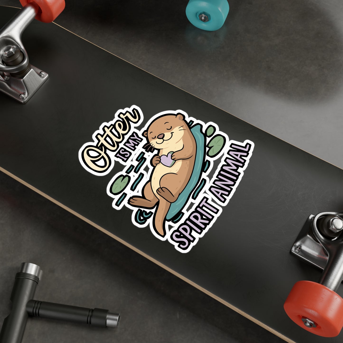 Otter Is My Spirit Animal - Otter Sticker for Laptop or Water Bottle - Gift for Animal Lovers, Teens, Students