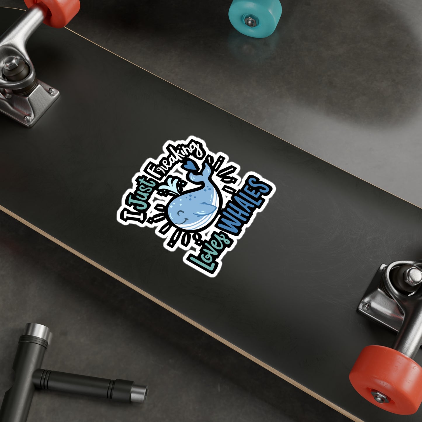 I Just Freaking Love Whales - Humpback Sticker for Laptop Sticker. Water Bottle Sticker, Vinyl Krill Decal - Humpback Gift