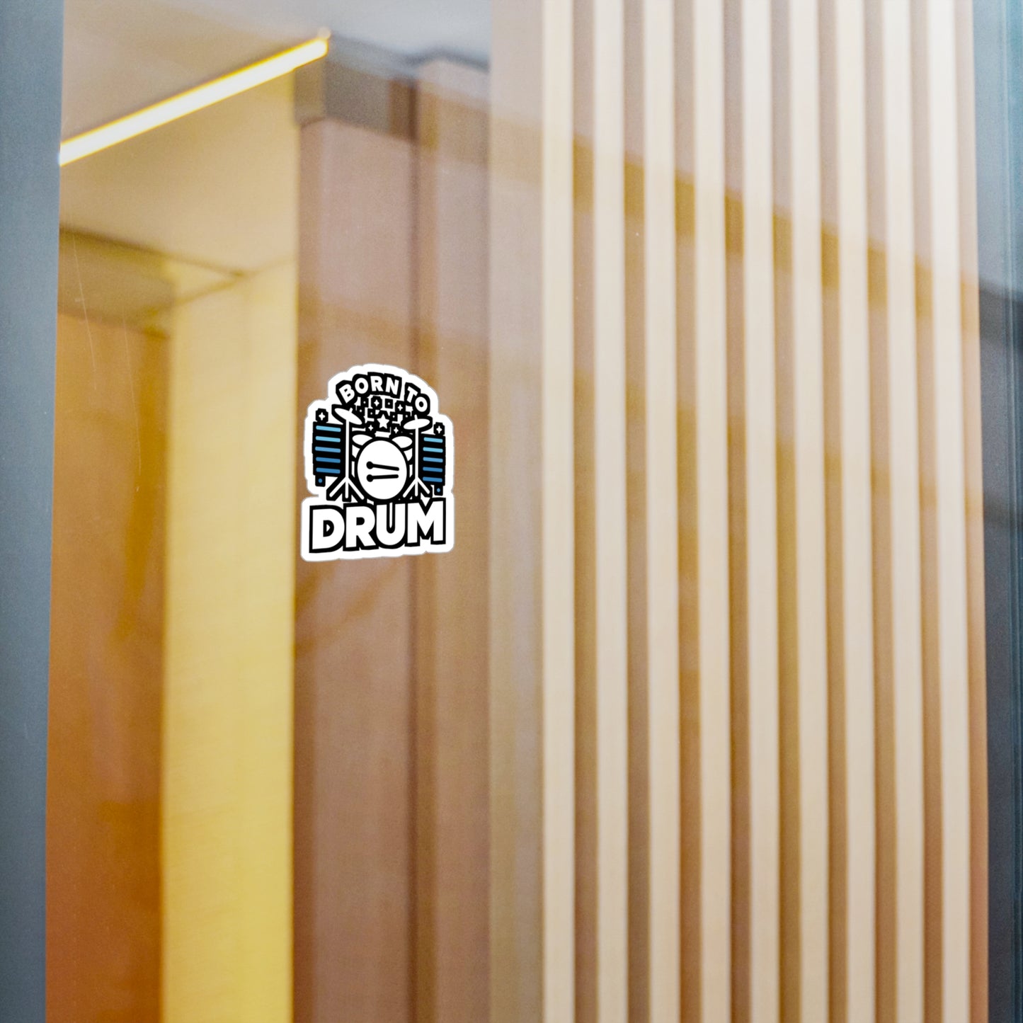 Born to drum - Audio-engineer Sticker for Laptop Sticker. Water Bottle Sticker, Vinyl Monitor Decal - Audio-engineer Gift