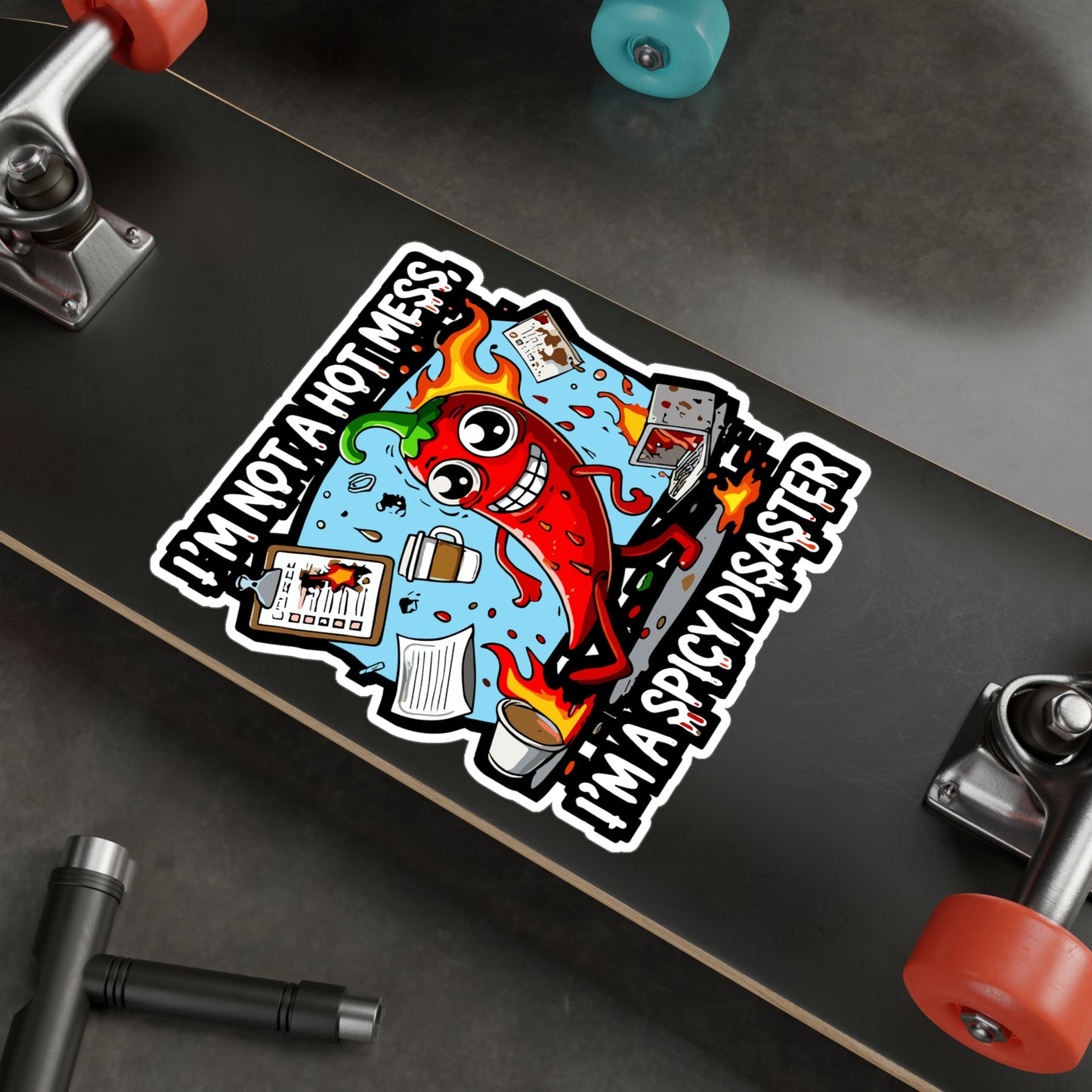 I’m Not a Hot Mess I’m a Spicy Disaster - Spicy disaster Sticker for Laptop Sticker. Water Bottle Sticker, Vinyl Funny hot mess Decal - Spicy disaster Gift