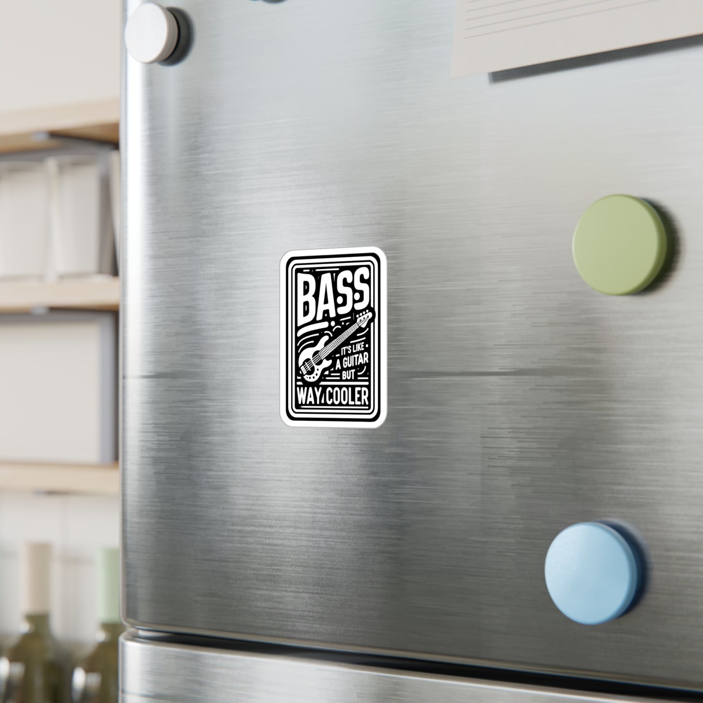 Bass It's Like A Guitar But Way Cooler - Relax Sticker for Laptop Sticker. Water Bottle Sticker, Vinyl Bass player Decal - Relax Gift