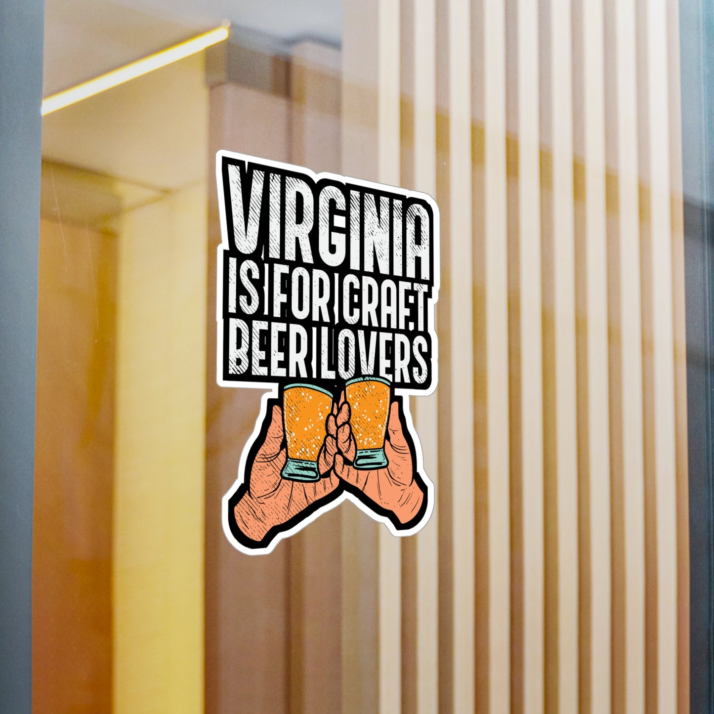 Virginia Is For Craft Beer Lovers - Craft-beer Sticker for Laptop Sticker. Water Bottle Sticker, Vinyl Virginia Decal - Craft-beer Gift