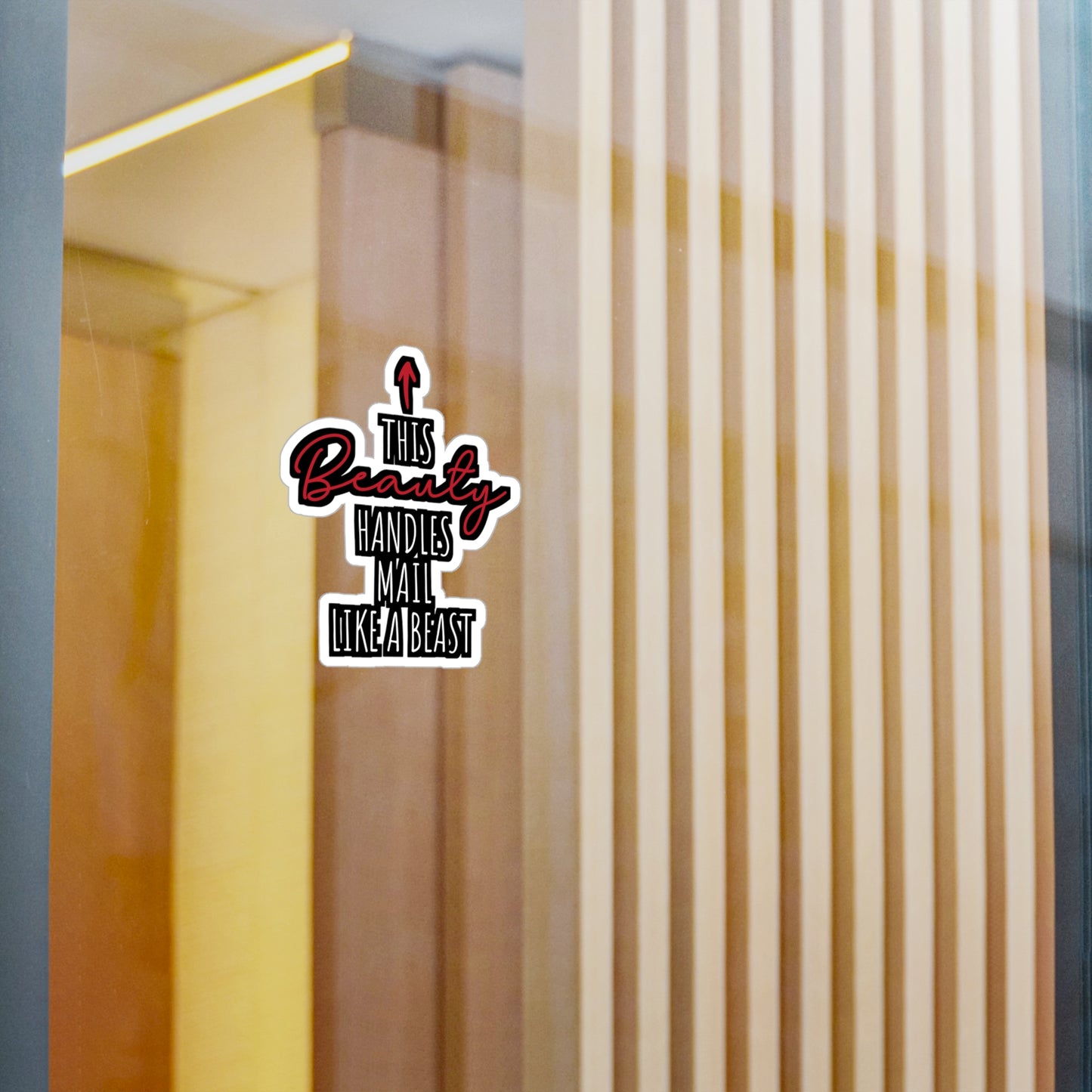 This Beauty Handles Mail Like A Beast | Postal worker Sticker | Funny postal worker Decals | Postal worker Gift