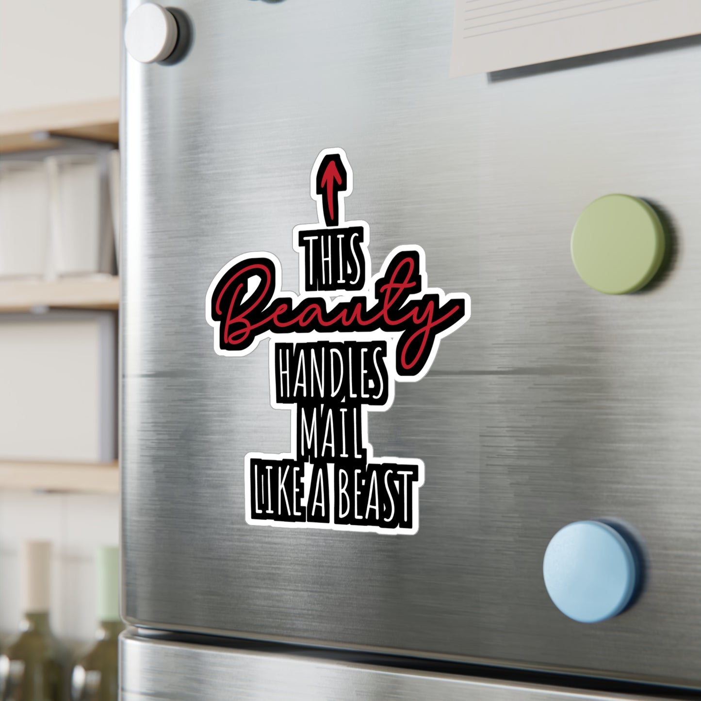 This Beauty Handles Mail Like A Beast | Postal worker Sticker | Funny postal worker Decals | Postal worker Gift