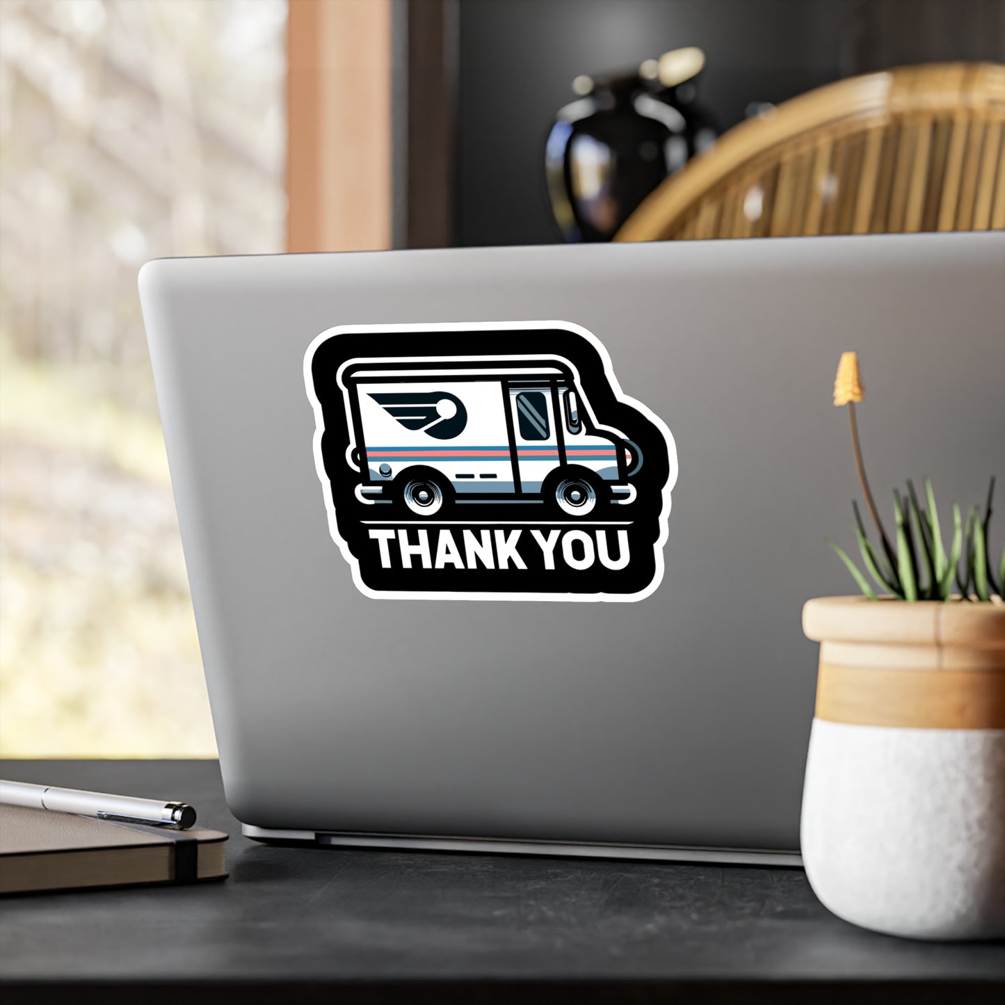 Thank You - Postal worker Sticker for Laptop Sticker. Water Bottle Sticker, Vinyl Funny postal worker Decal - Postal worker Gift