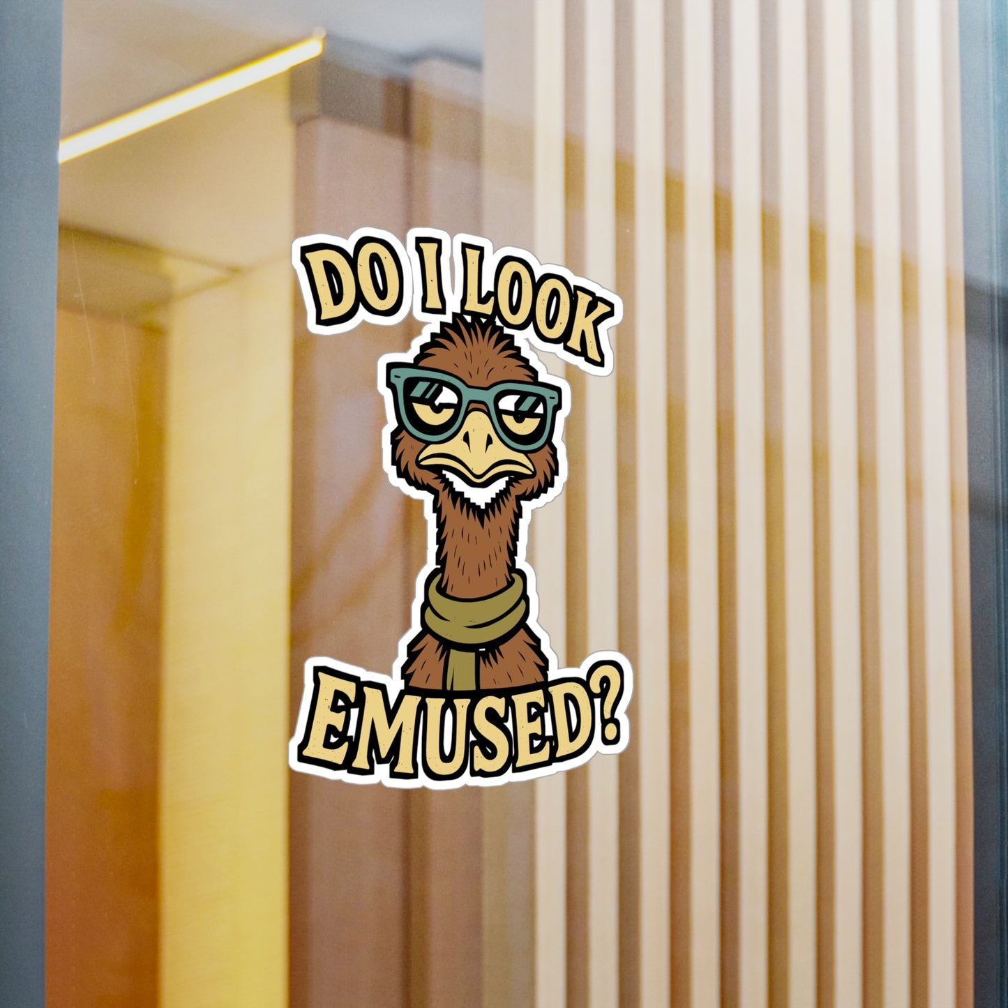 Do I Look Emused? – Funny Emu Sticker for Car, Laptop or Water Bottle | Aussie Vinyl Decal & Australian Animal Gift