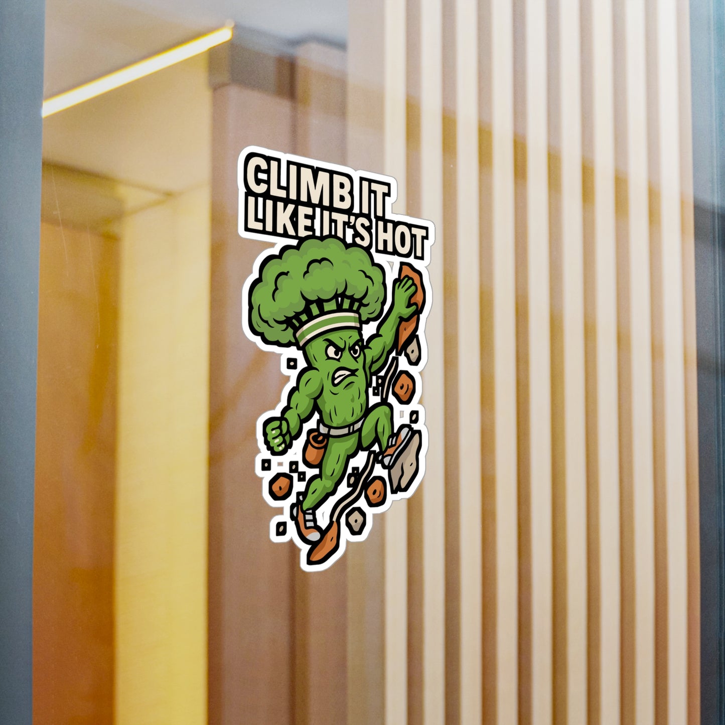 Climb it like it’s hot - Climbing Sticker for Water Bottle, Laptop – Gift for Climbers, Adventure Lovers, Outdoor Enthusiasts