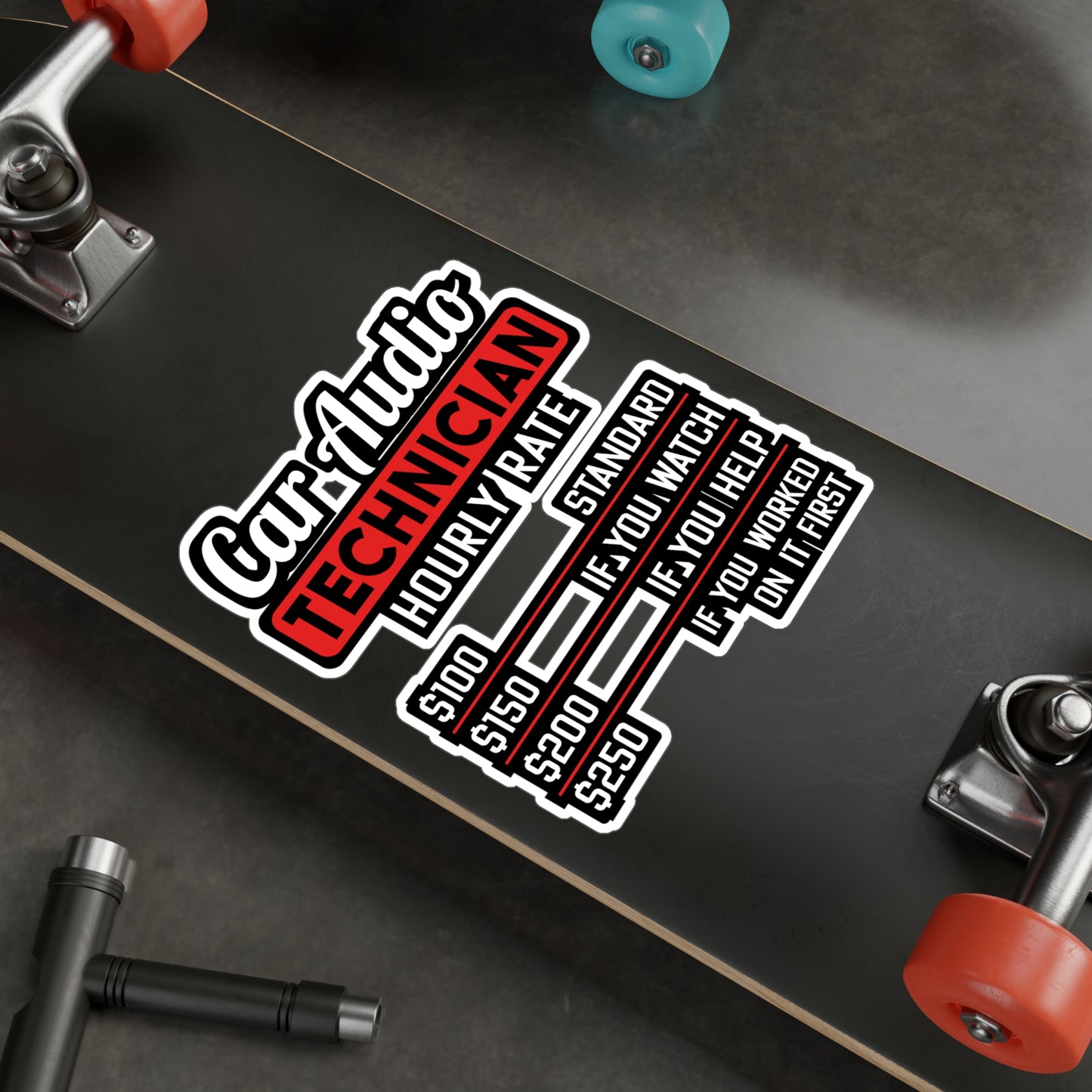 Car Audio Technician Hourly Rate | Car-stereo Sticker | Car-audio Decals | Bass Laptop Sticker | Car-stereo Gift | Car-audio Gift