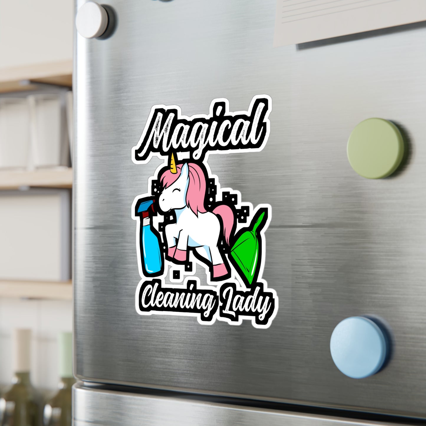 Unicorn cleaning lady - Housekeeping Sticker for Laptop Sticker. Water Bottle Sticker, Vinyl Housekeeper Decal - Housekeeping Gift