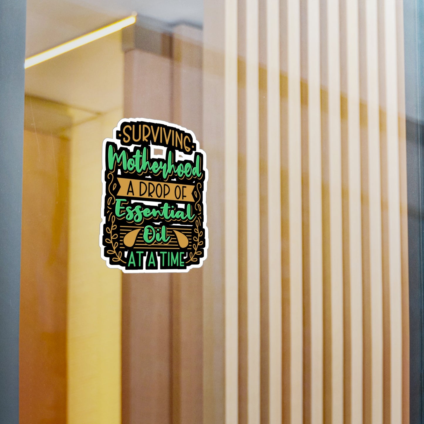 Surviving Motherhood Essential Oil | Cypress Sticker | Tree Decals | Botanical Laptop Sticker | Cypress Gift | Tree Gift