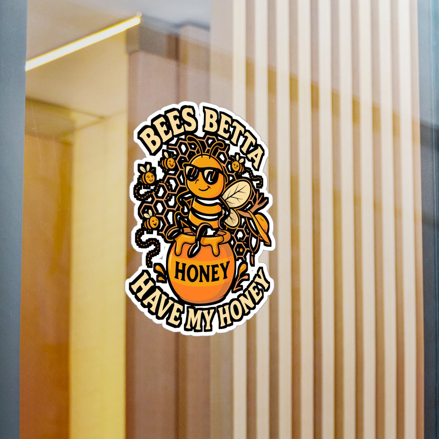 Bees Betta Have My Honey – Beekeeping Sticker for Laptop or Water Bottle | Funny Vinyl Decal Gift for Beekeepers