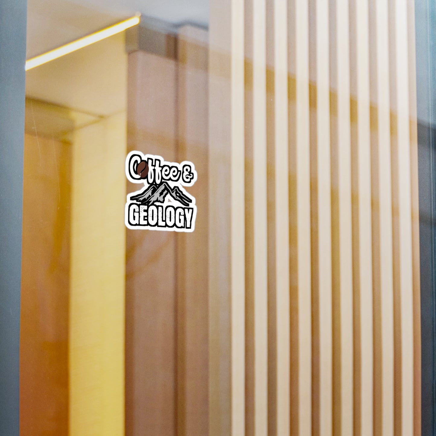 Coffee & Geology - Geology Sticker for Car Window Laptop Sticker. Water Bottle Sticker, Vinyl Geologist Decal, Rocks Sticker - Geology Gift