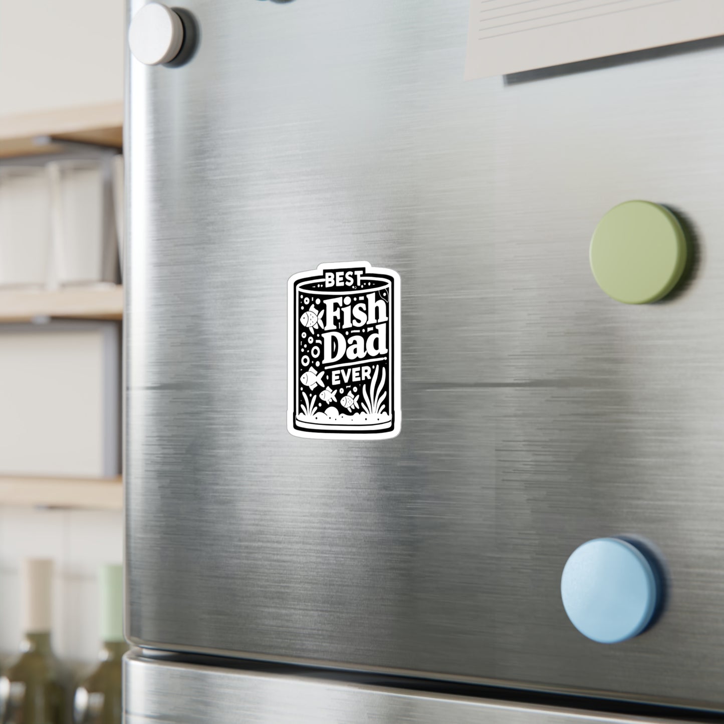 Best Fish Dad Ever - Aquarist Sticker for Window Laptop Sticker. Water Bottle Sticker, Vinyl Aquarium Decal - Aquarist Gift
