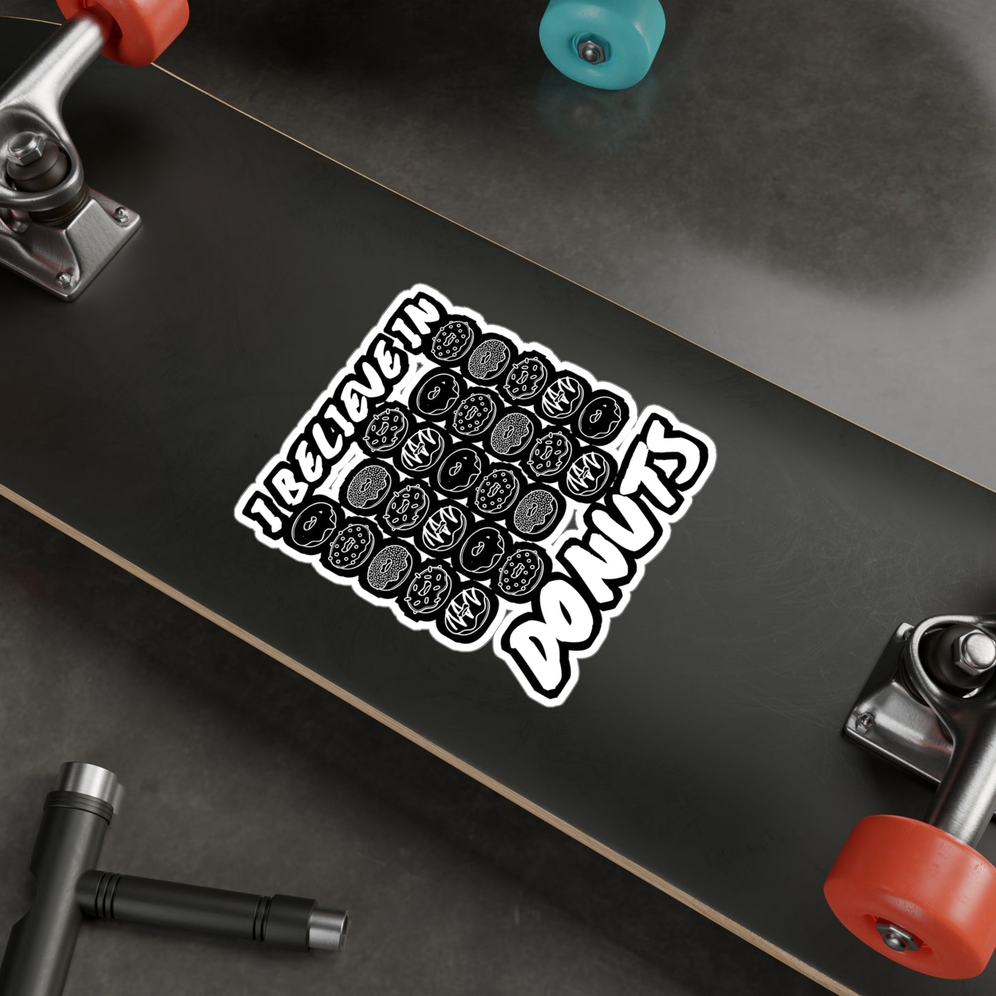 I Believe in Donuts - Donut Sticker for Car Window Laptop Sticker. Water Bottle Sticker, Vinyl Food Decal, Donuts Sticker - Donut Gift