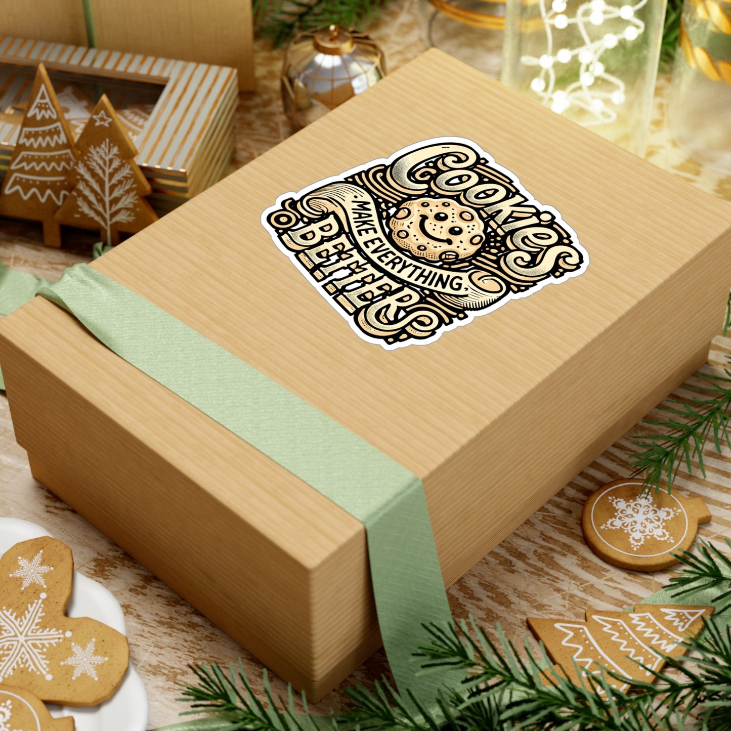 Cookies Make Everything Better – Vinyl Sticker for Laptop or Water Bottle | Funny Cookie Gift Decal