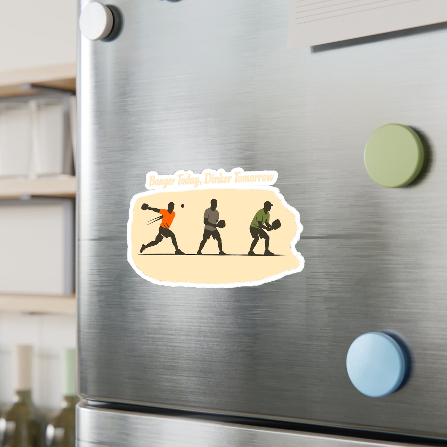 Pickleball Sticker Banger Today, Dinker Tomorrow Funny Athlete Competition Design Waterproof Vinyl Decals for Laptop Water Bottle