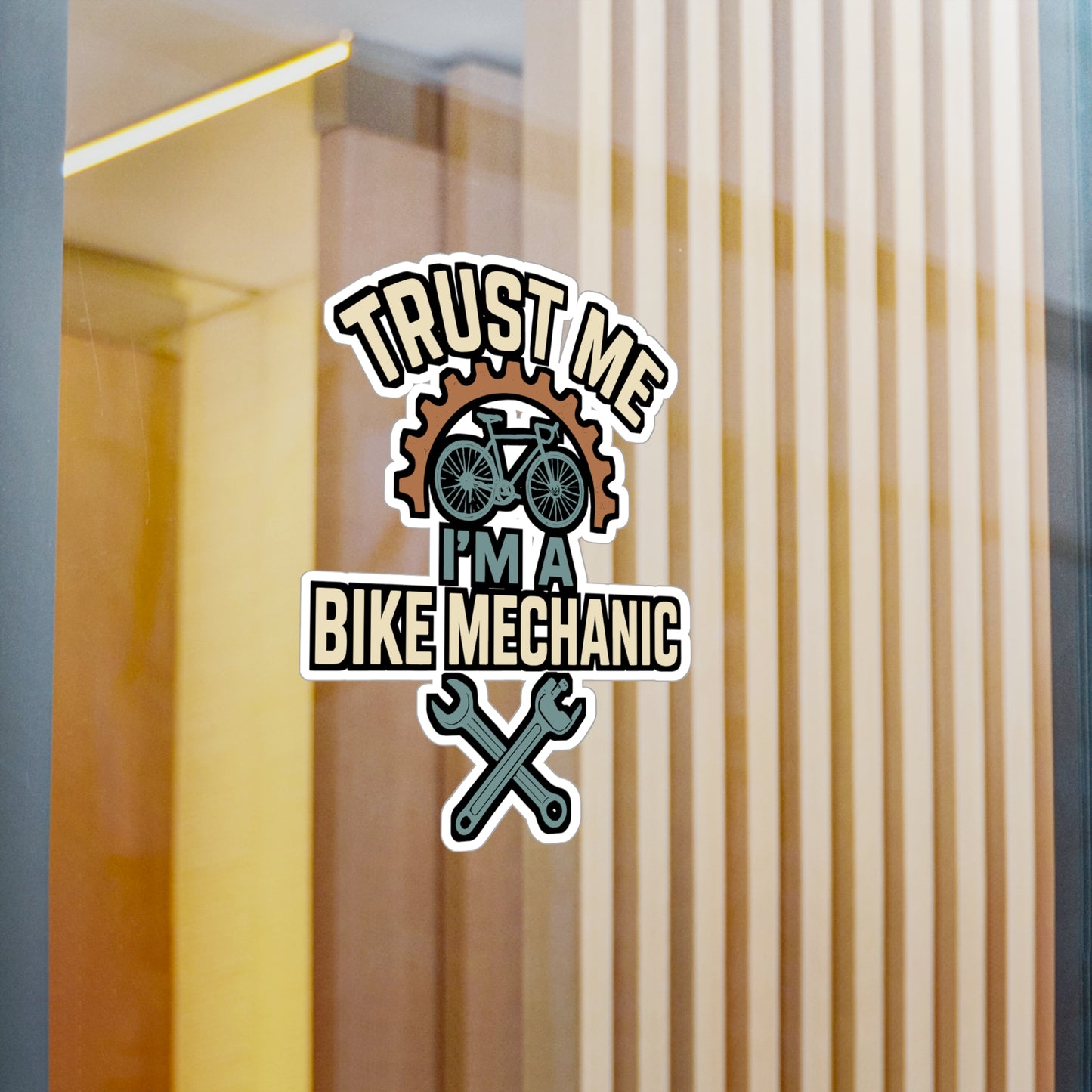 Trust Me I'm A Bike Mechanic - Cycling Sticker for Laptop, Water Bottle, Gift for Cyclists, Bike Lovers, Bicycle Mechanic Decal