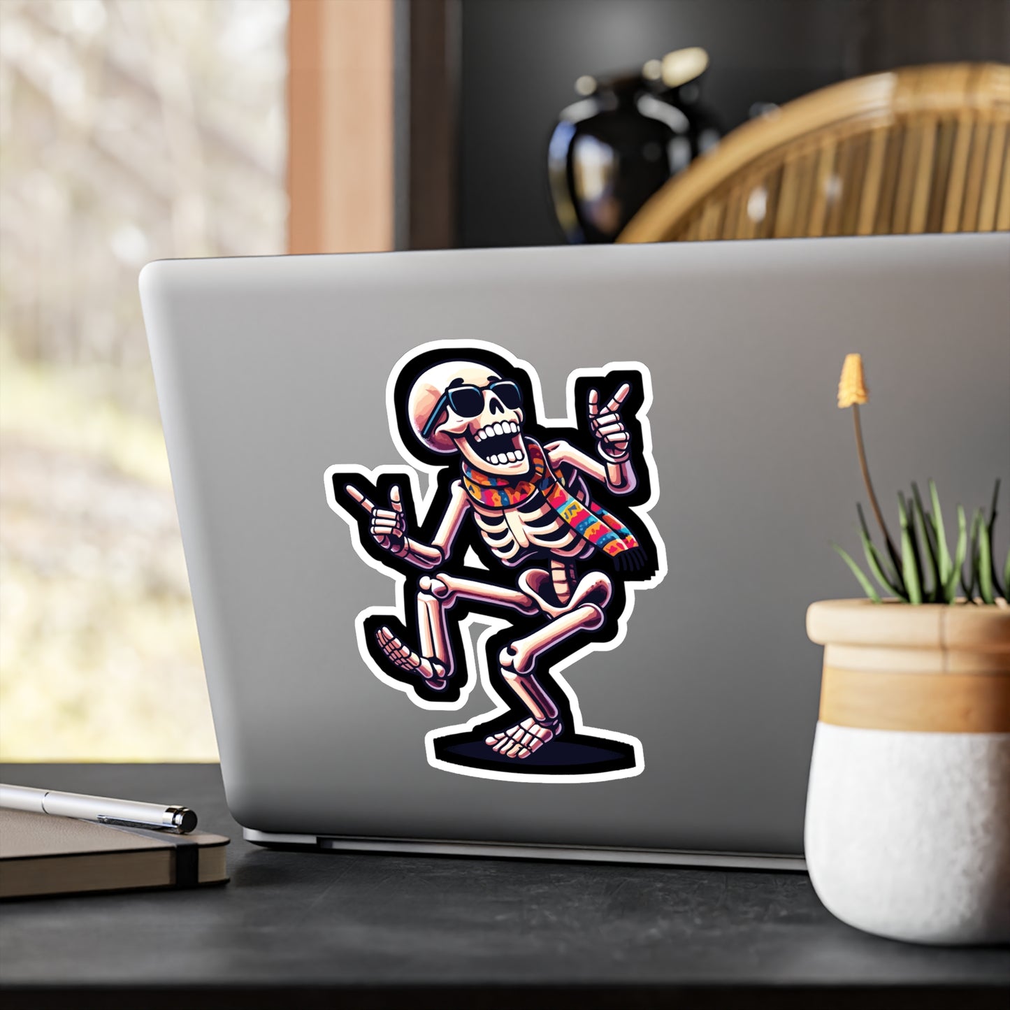 Dancing Skeleton - Skeleton Sticker for Car Window Laptop Sticker. Water Bottle Sticker, Vinyl Dancing Decal, Bones Sticker - Skeleton Gift