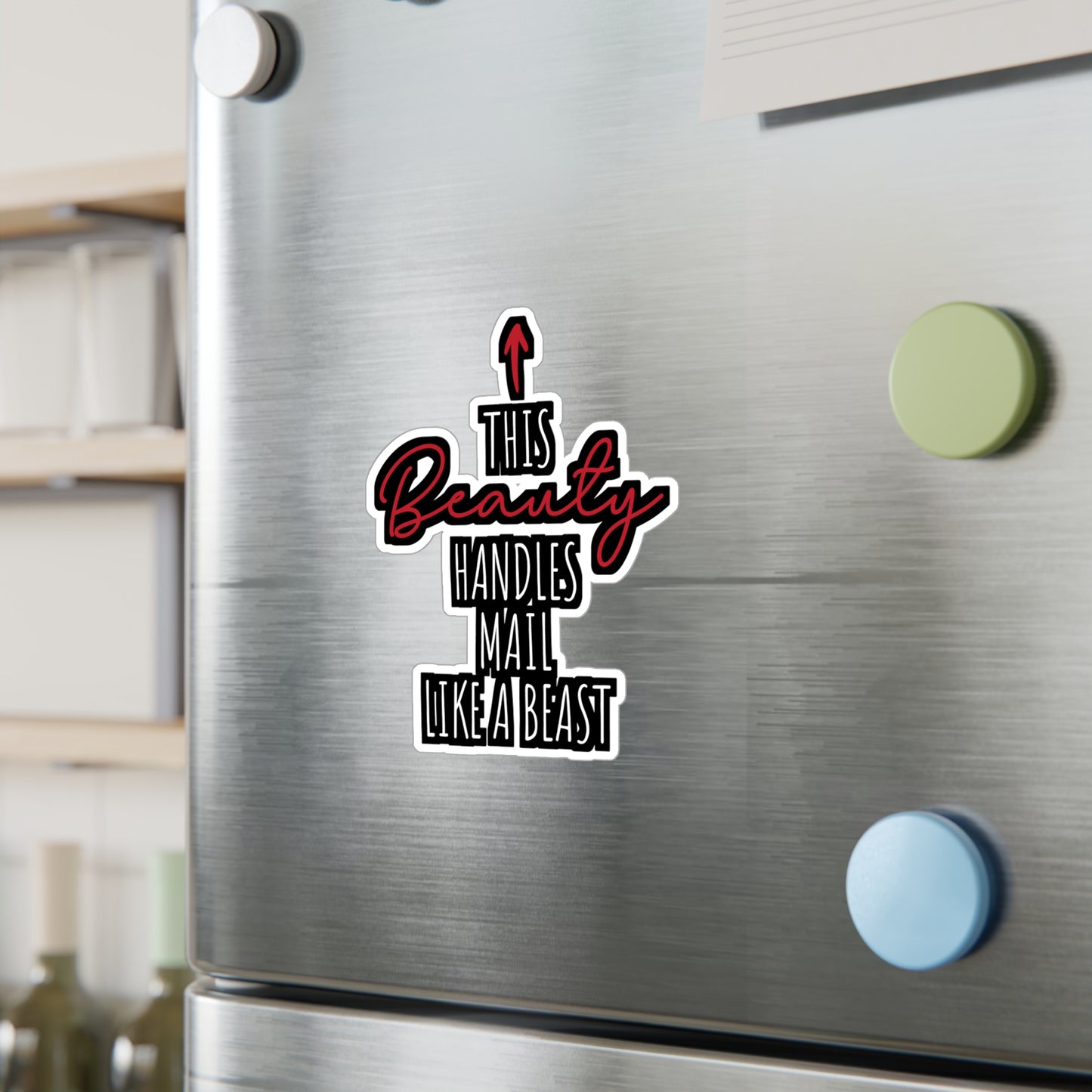 This Beauty Handles Mail Like A Beast | Postal worker Sticker | Funny postal worker Decals | Postal worker Gift