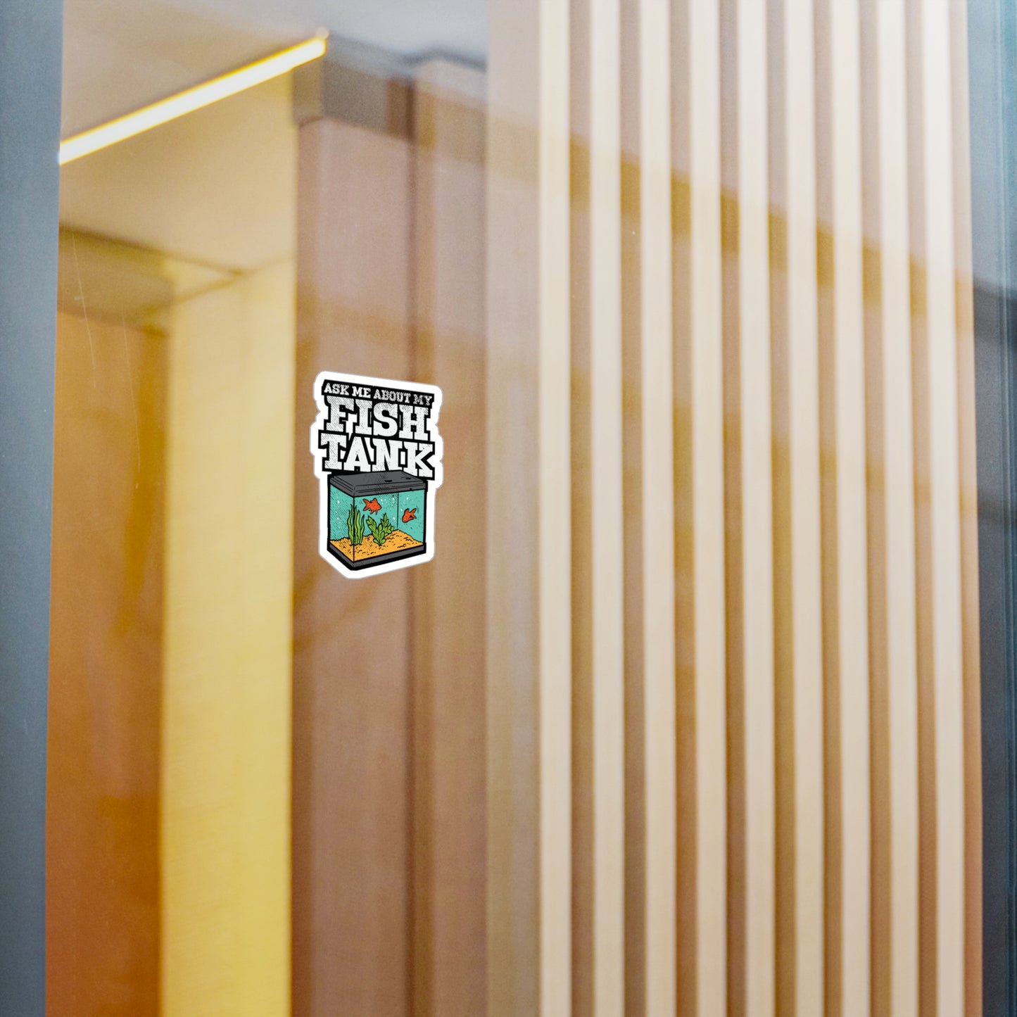 Ask Me About My Fish Tank | Aquarist Sticker | Aquascaping Vinyl Sticker | Aquarium Laptop Sticker | Aquarist Gift | Aquascaping Gift
