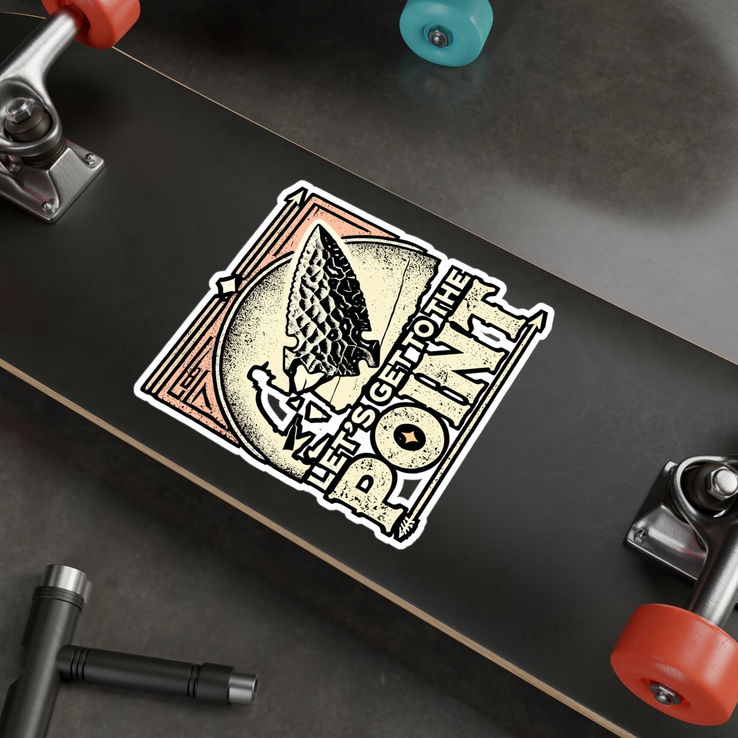 Let's Get To The Point – Arrowhead Sticker for Laptop & Water Bottle | Vinyl Stone Decal, Arrowhead Gift