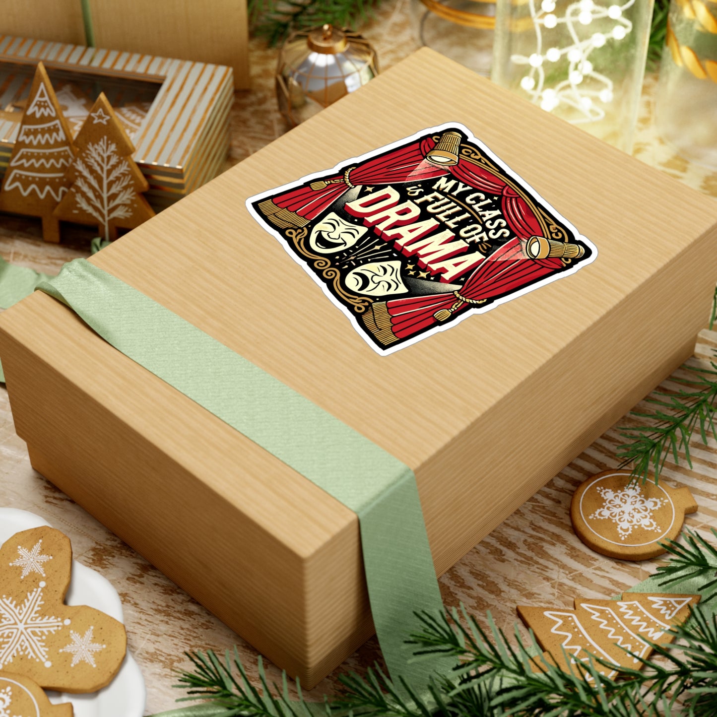 My Class Is Full Of Drama - Theater teacher Sticker for Laptop Sticker. Water Bottle Sticker, Vinyl Actor Decal - Theater teacher Gift