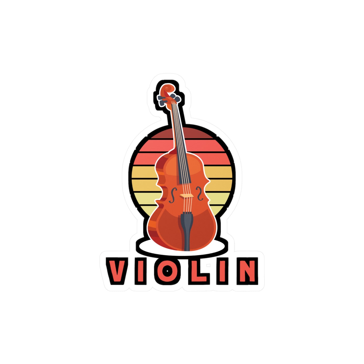 Violin - Teacher Sticker for Car Window Laptop Sticker. Water Bottle Sticker, Vinyl Musical Decal, Violin Sticker - Teacher Gift