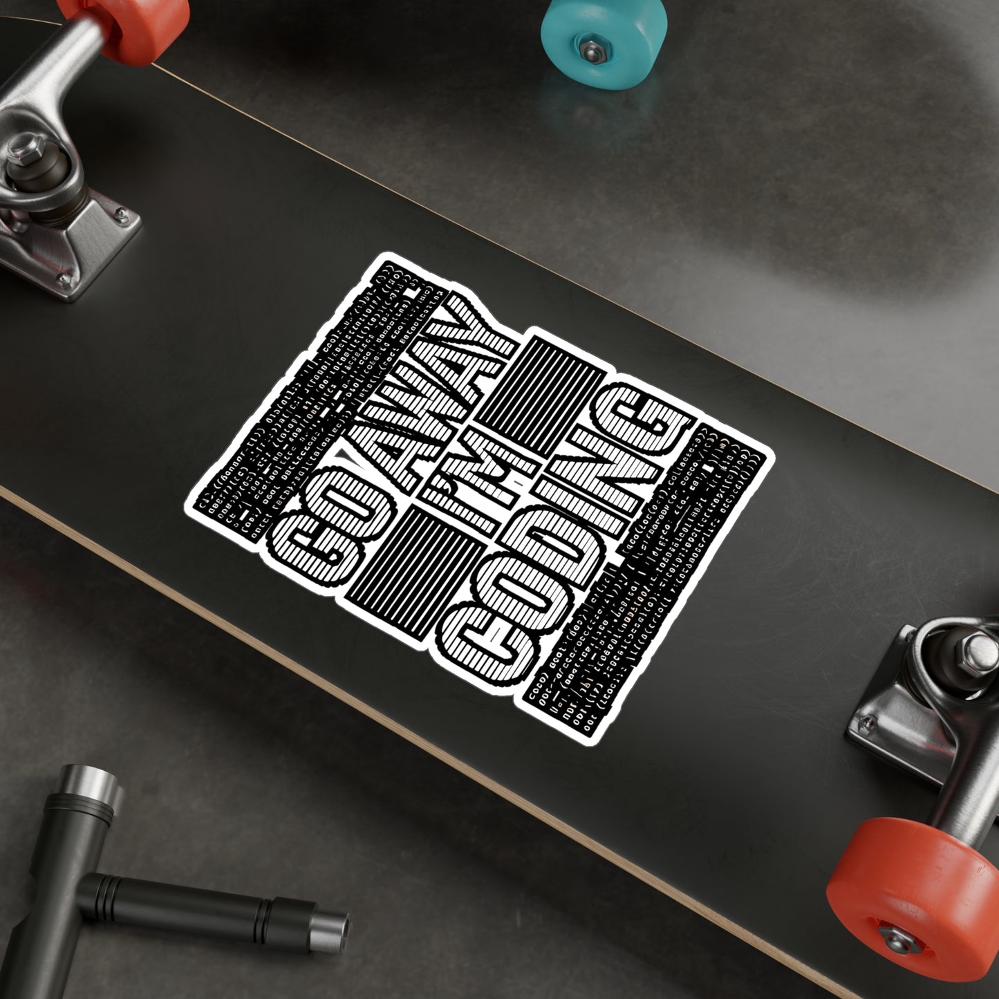 Go Away I'm Coding – Vinyl Sticker for Laptop or Water Bottle | Programmer Gift, Developer Decal, Coding Enthusiast Gift