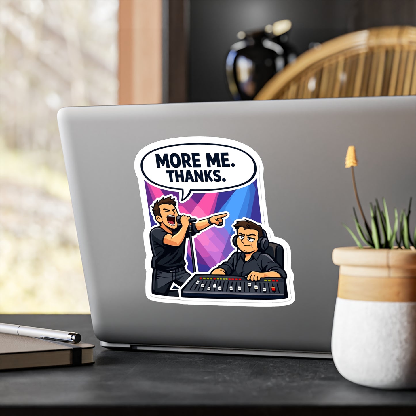 Audio Engineer Sticker More ME. Thanks. Funny Sound Engineer Vinyl Sticker Decals Waterproof for Laptop, Water Bottle Audio Technician Gift