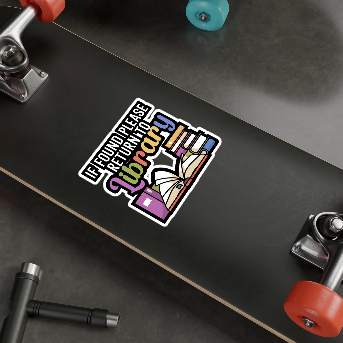 If found please return to library - Author Sticker for Wall, Laptop, Window, Truck, Car Author Gift Vinyl Writer Decal Sticker