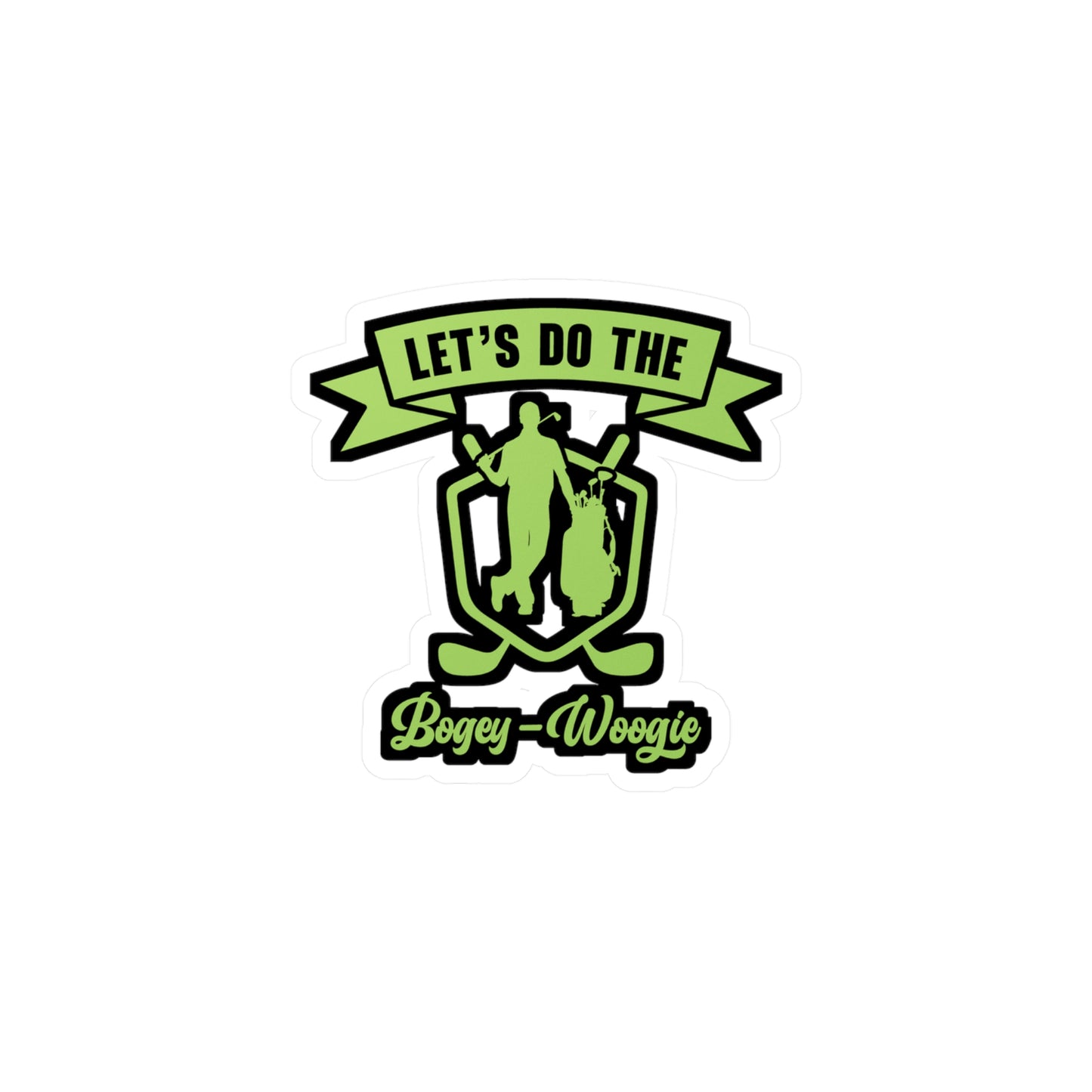 Bogey Woogie - Golf Sticker for Car Window Laptop Sticker. Water Bottle Sticker, Vinyl Golfing Decal, Golfer Sticker - Golf Gift