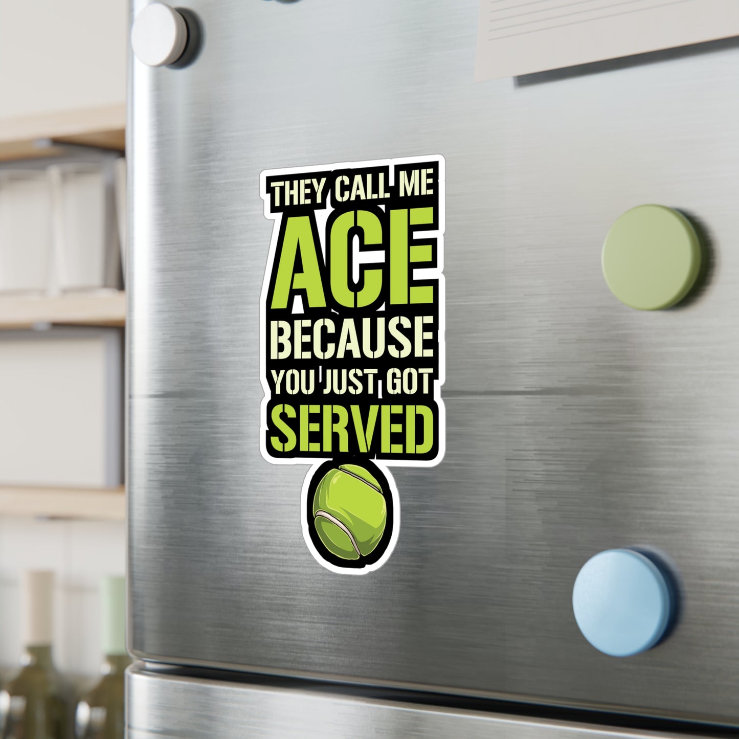 They Call Me Ace Because You Just Got Served - Padel Sticker for Laptop Sticker. Water Bottle Sticker, Vinyl Padel court Decal - Padel Gift