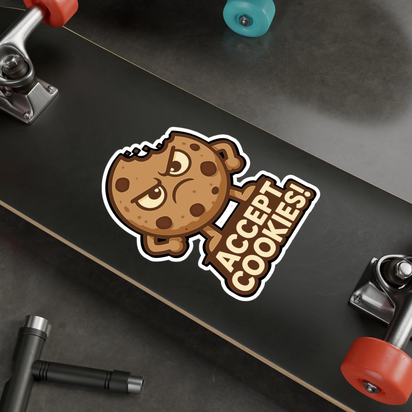 Cookie Sticker - Accept Cookies Funny Internet Privacy Decals for Laptop, Water Bottle, Waterproof Vinyl Consent Stickers
