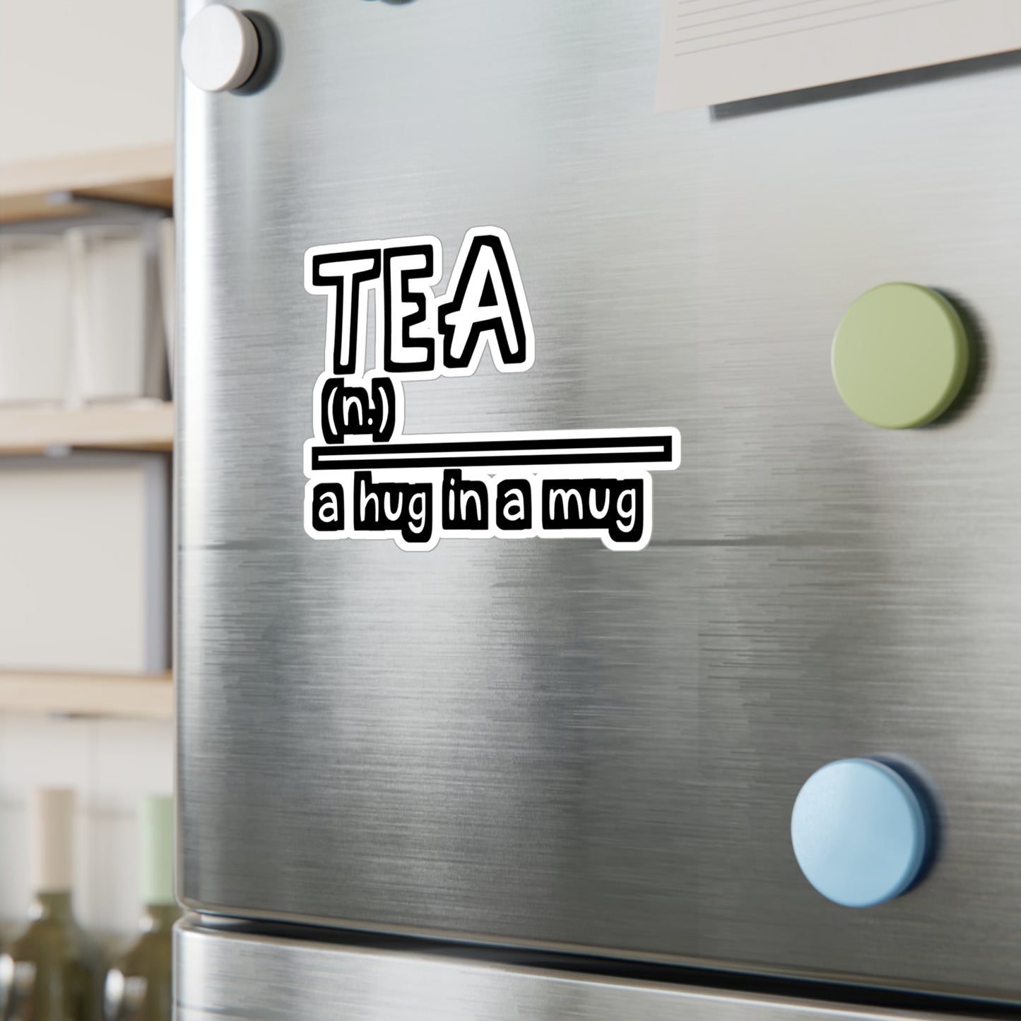 Tea A Hug In A Mug - Tea Sticker for Car Window Laptop Sticker. Water Bottle Sticker, Vinyl Chai Decal, Organic Sticker - Tea Gift