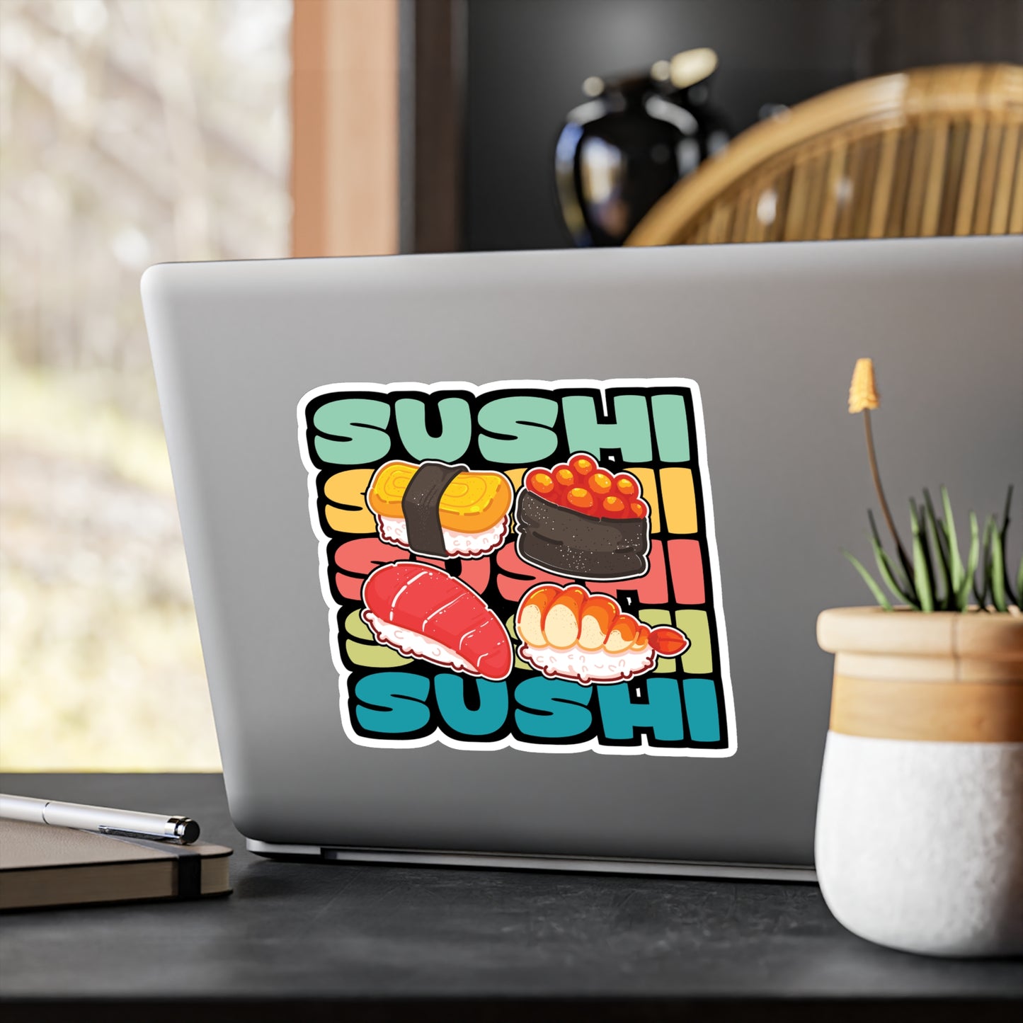 Sushi - Japan Sticker for Car Window Laptop Sticker. Water Bottle Sticker, Vinyl Japanese Decal, Gift idea Sticker - Japan Gift